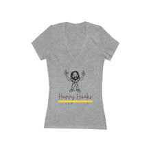 Load image into Gallery viewer, Women's Jersey Short Sleeve Deep V-Neck Tee - Happy Hanks Coffee