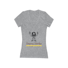 Load image into Gallery viewer, Women&#39;s Jersey Short Sleeve Deep V-Neck Tee - Happy Hanks Coffee
